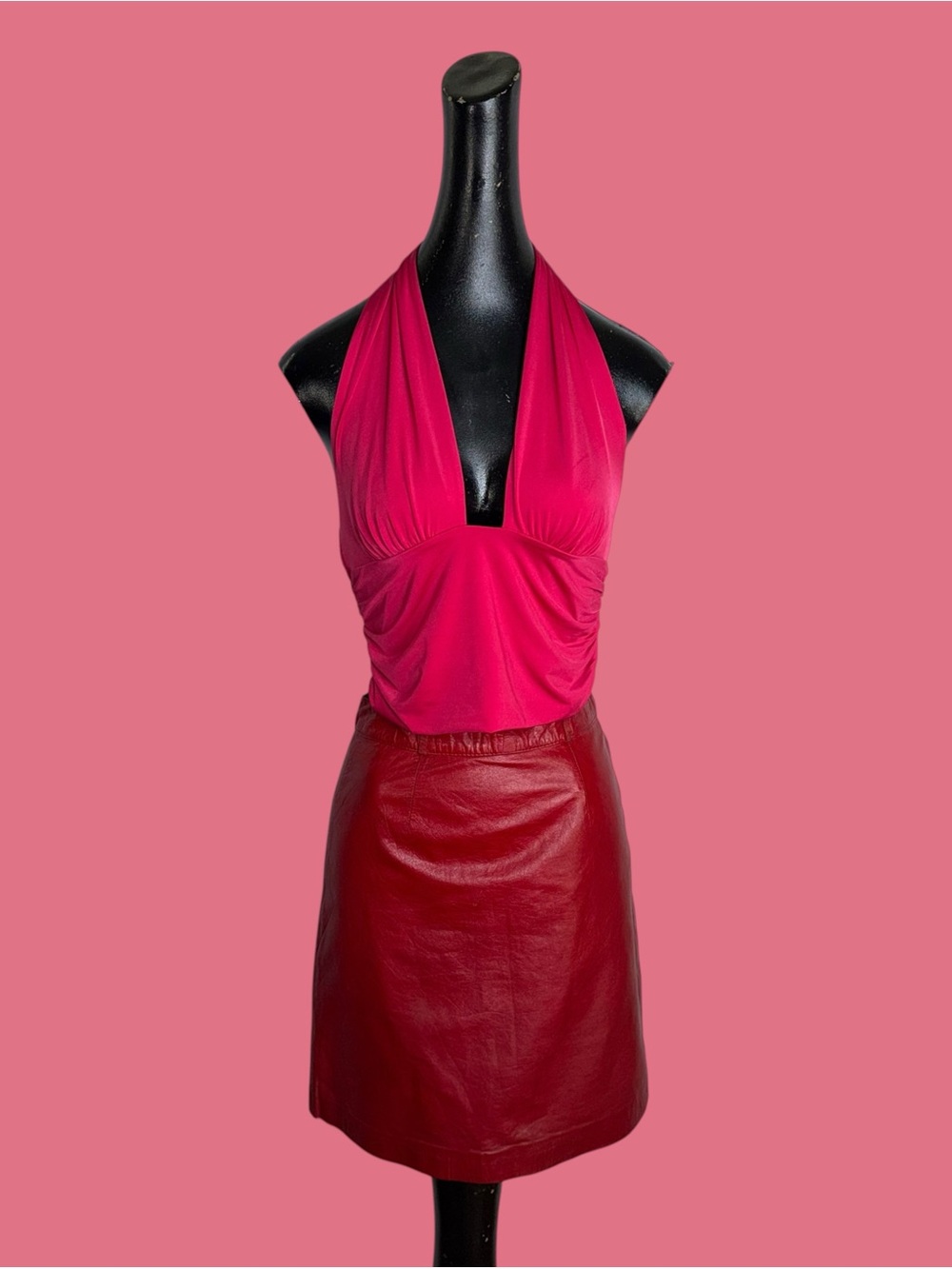 NWT Express hot pink Body Contour cropped halter top - Picture 11 of 16